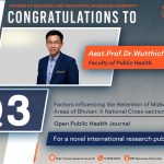 Congratulations to Asst.Prof.Dr.Wutthichai Jariya