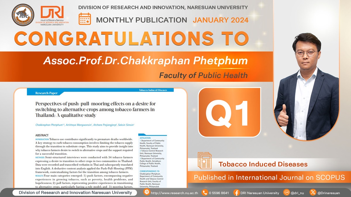 Congratulations to  Assoc.Prof.Dr.Chakkraphan Phetphum