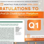 Congratulations to  Assoc.Prof.Dr.Chakkraphan Phetphum