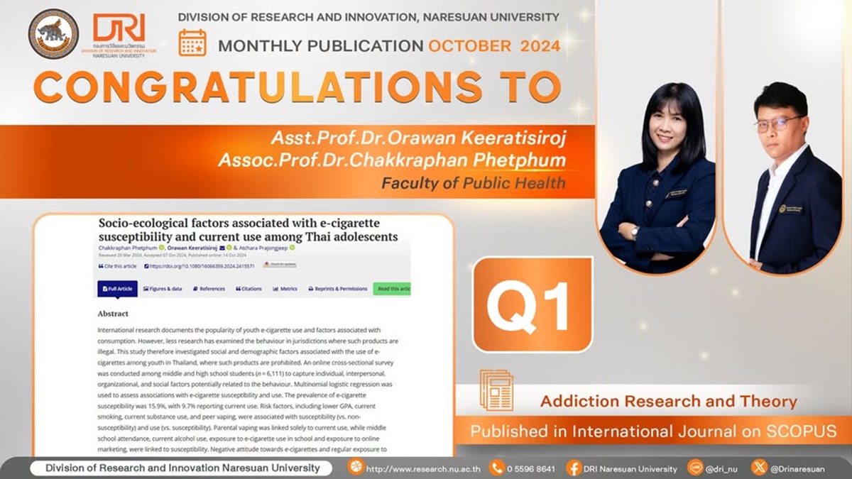 Congratulations to Assoc.Prof.Dr.Chakkraphan Phetphum-Q1-11012568